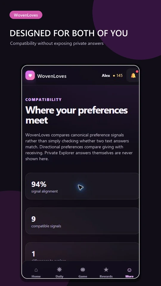 WovenLoves compatibility screen